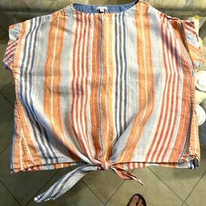 2 - LL Bean tie front T-shirts size XL